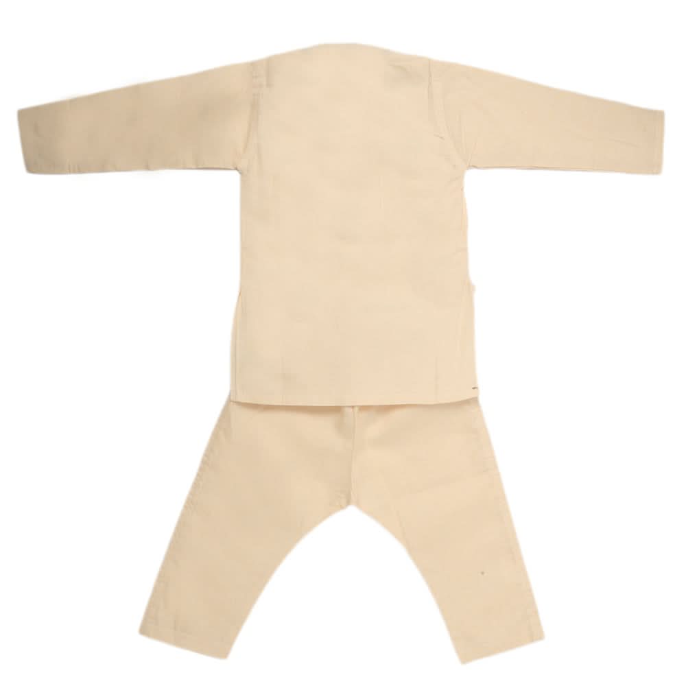 Boys Embroidered Kurta Pajama - Fawn, Kids, Boys Shalwar Kameez, Chase Value, Chase Value