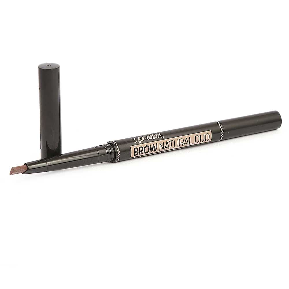 S.F.R Color 2IN1 Brow Pen+Brow Brush - Fiaxen 125, Beauty & Personal Care, Brushes And Applicators, Chase Value, Chase Value