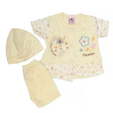 Newborn Girls Suits 3Pcs -Beige, Kids, NB Girls Sets And Suits, Chase Value, Chase Value