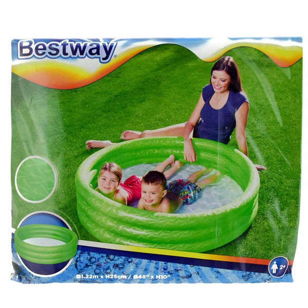 Bestway Play Pool 1.22m X 25cm 51025 - Green, Kids, Swimming, Chase Value, Chase Value