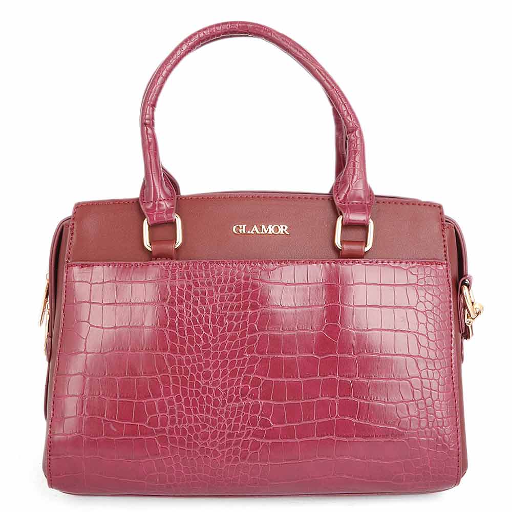 Women`s Handbag G1153 - Maroon, Women, Bags, Chase Value, Chase Value