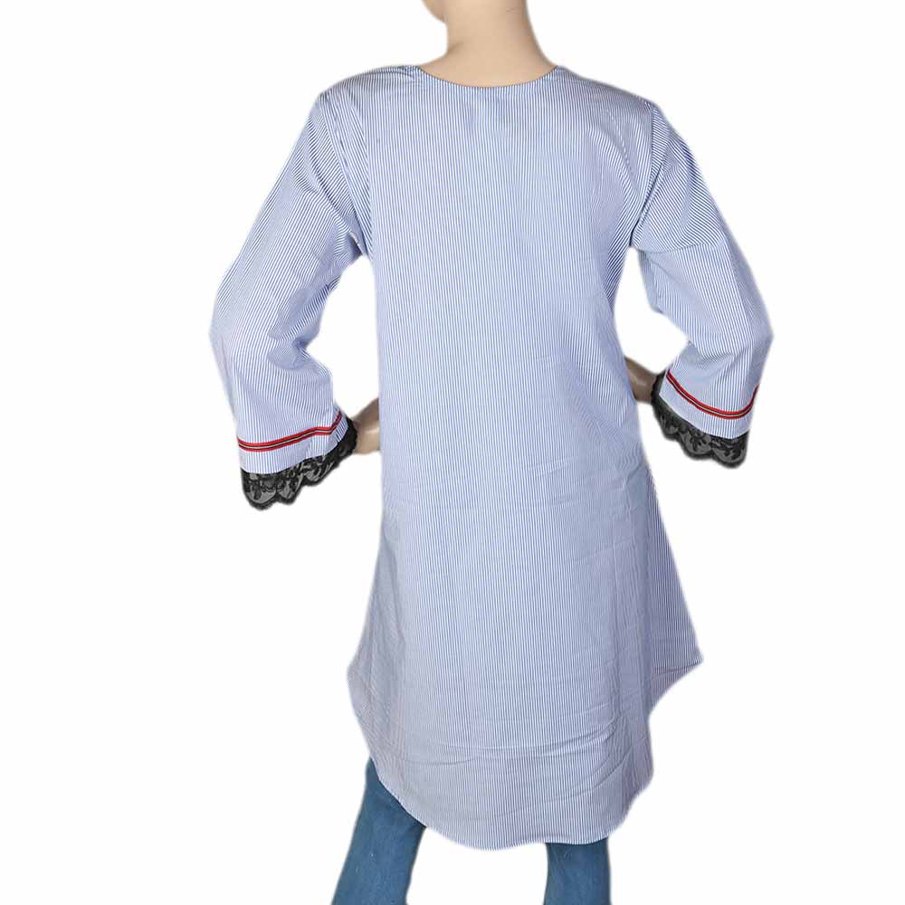 Women's Embroidered Kurti - Blue, Women, Ready Kurtis, Chase Value, Chase Value
