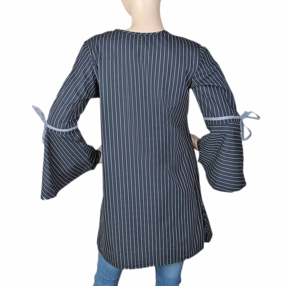 Women's Embroidered Stripe Top - Black, Women, T-Shirts And Tops, Chase Value, Chase Value