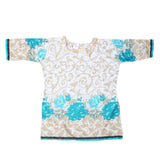 Girls Lawn Printed Kurti - White, Kids, Girls Kurti, Chase Value, Chase Value