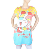 Women's Night T Shirt - Yellow, Women, Night Suit, Chase Value, Chase Value