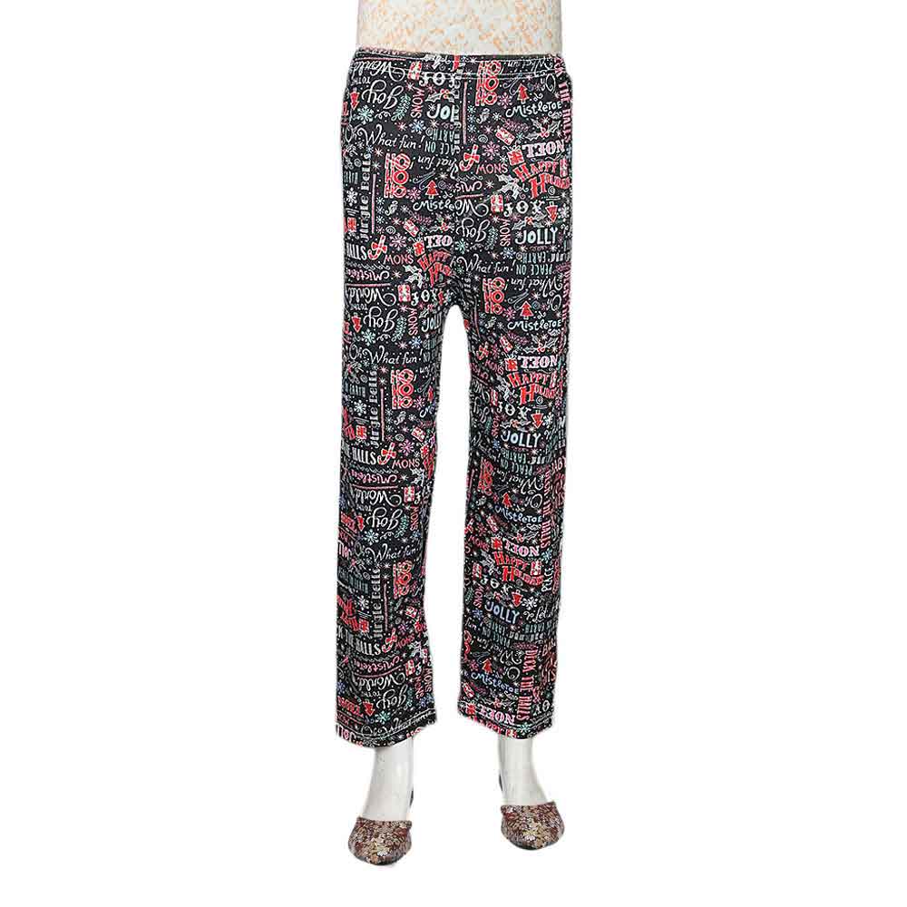 Women's Printed Trouser - Black - test-store-for-chase-value