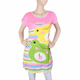 Women's Night T Shirt - Dark Pink, Women, Night Suit, Chase Value, Chase Value