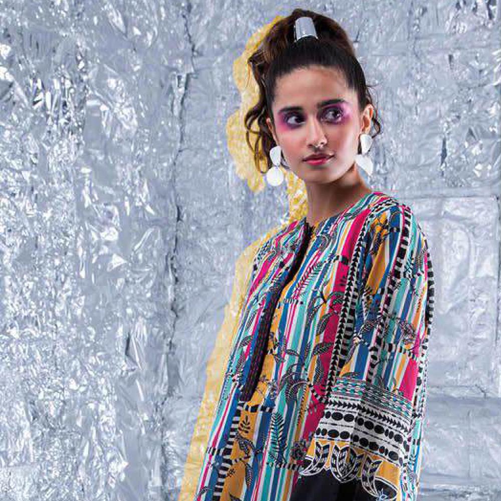 Sapphire 1Pcs Un-Stitched Shirt Pop Vol 2 - Ghalyela, Women, Unstitched Kurti, Sapphire, Chase Value