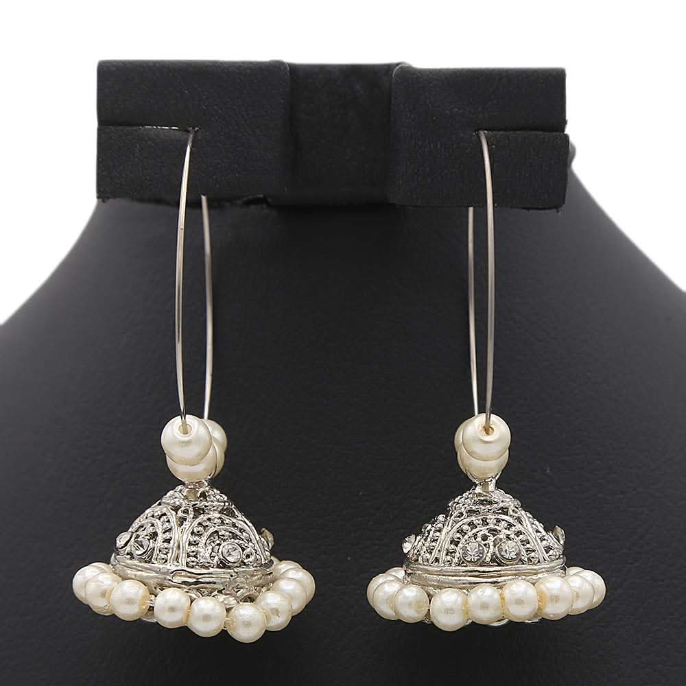 Women's Ear Bali Jhumki - Silver, Women, Earrings & Tops, Chase Value, Chase Value
