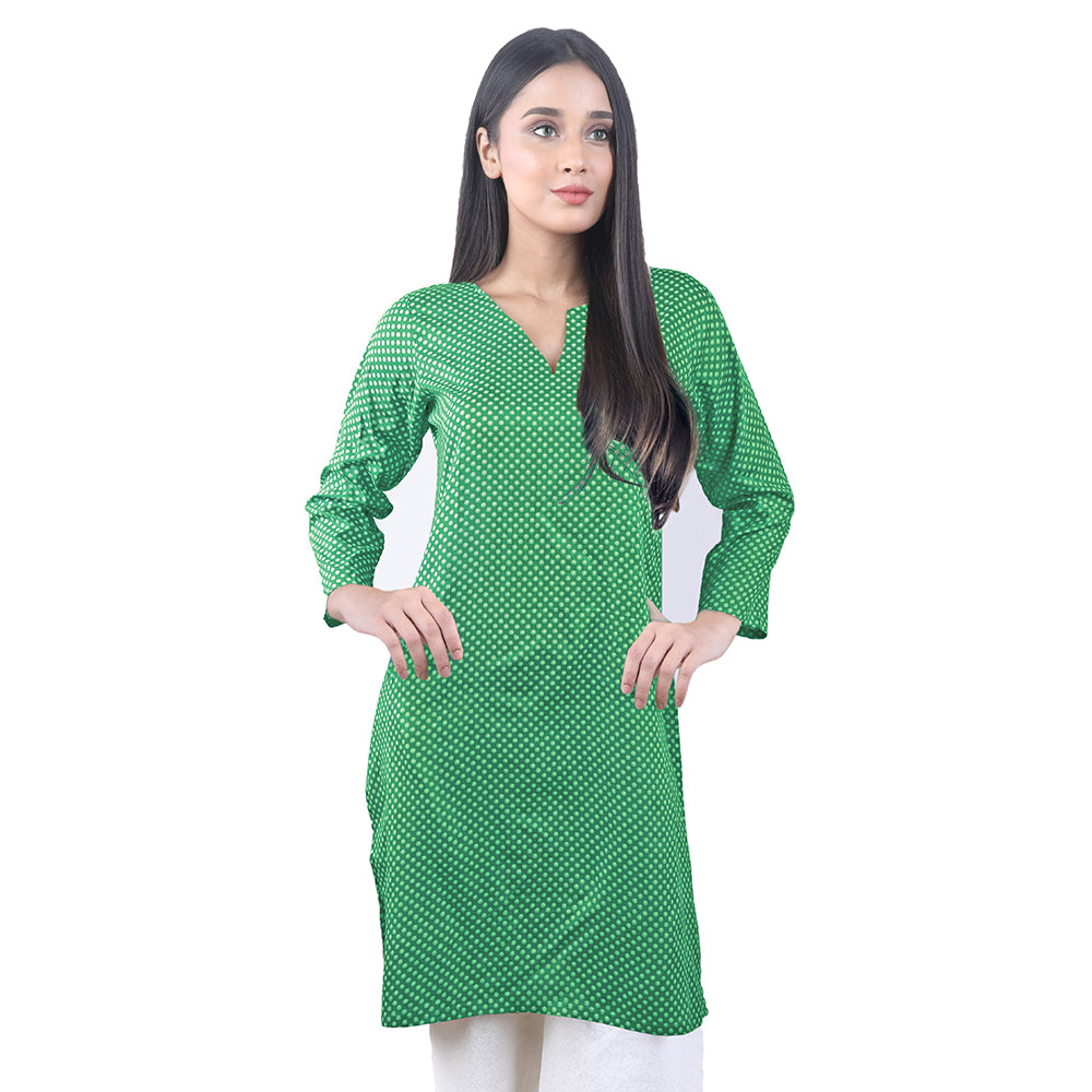 Karizma Chahat Printed Lawn 1 Pcs Un-Stitched Kurti - Green, Women, Unstitched Kurti, United Textiles, Chase Value
