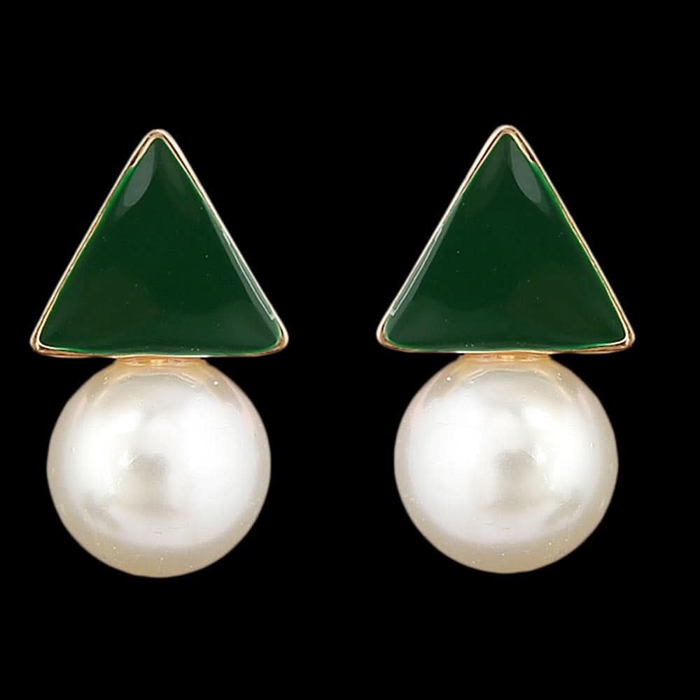 Women's Ear Tops - Green, Women, Earrings & Tops, Chase Value, Chase Value