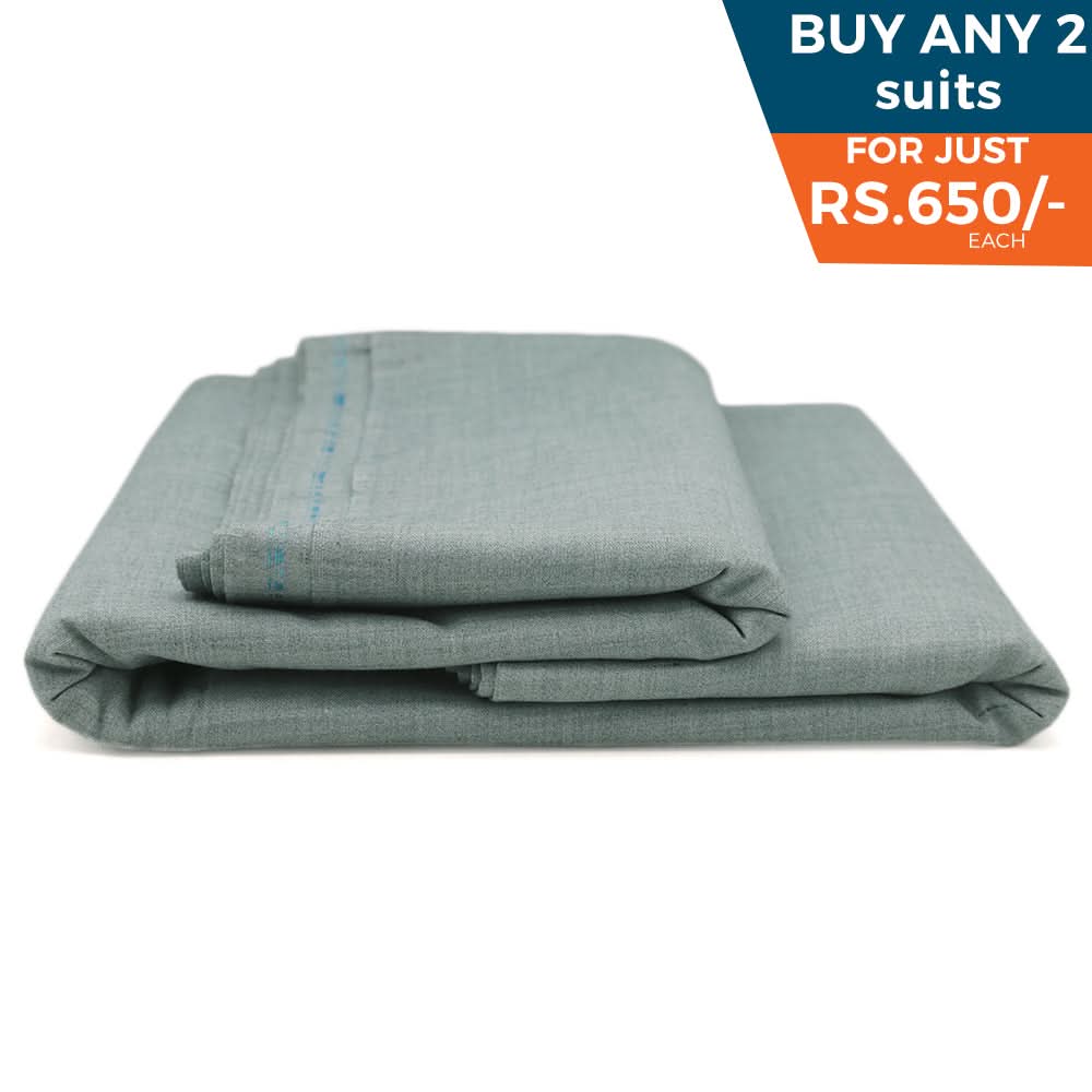 Men's Fancy Un-Stitched Suiting Fabric - Green, Men, Unstitched Fabric, Chase Value, Chase Value