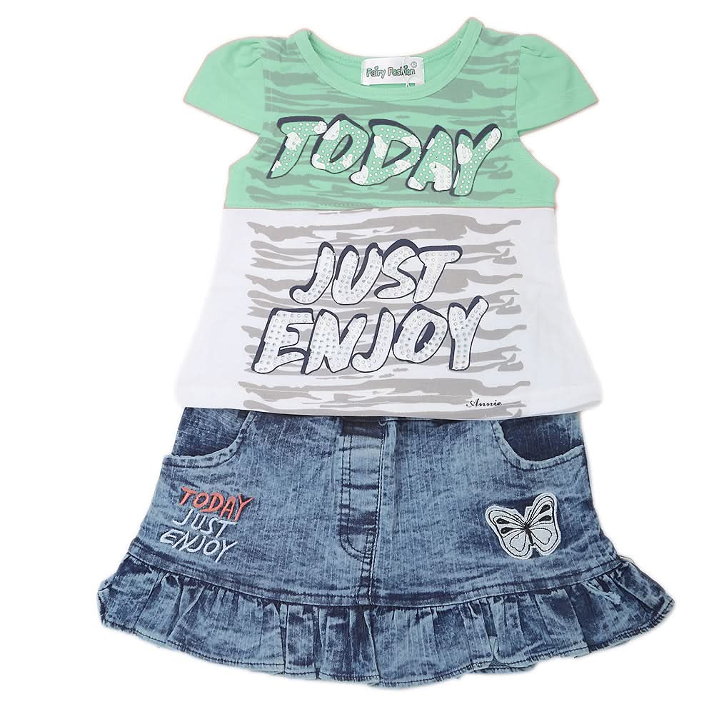 Girls Skirt Suits 114 SML - Sea Green, Kids, Girls Sets And Suits, Chase Value, Chase Value