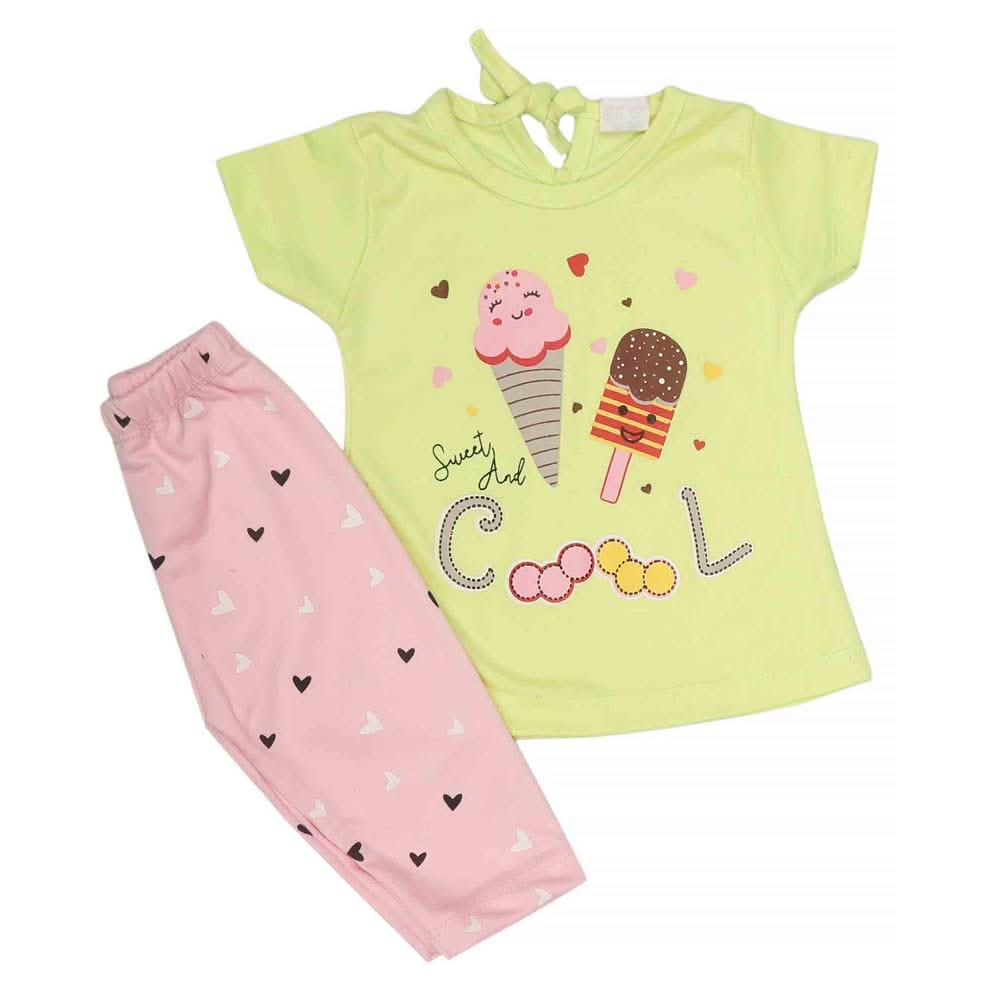 Newborn Girls Suit 2Pcs - Green, Kids, NB Girls Sets And Suits, Chase Value, Chase Value