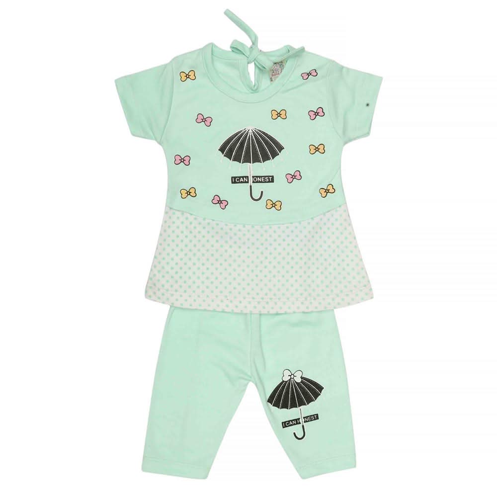 Newborn Girls Suit 2Pcs - Green, Kids, NB Girls Sets And Suits, Chase Value, Chase Value