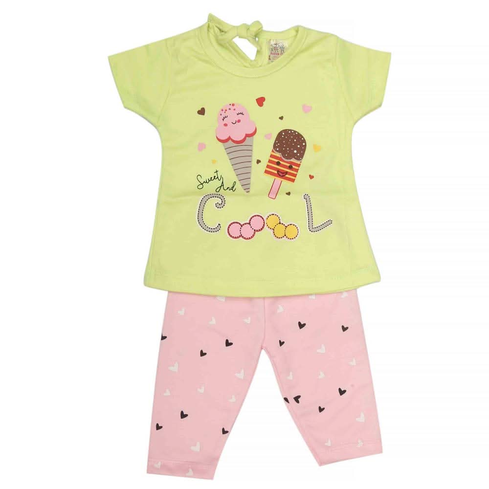 Newborn Girls Suit 2Pcs - Green, Kids, NB Girls Sets And Suits, Chase Value, Chase Value