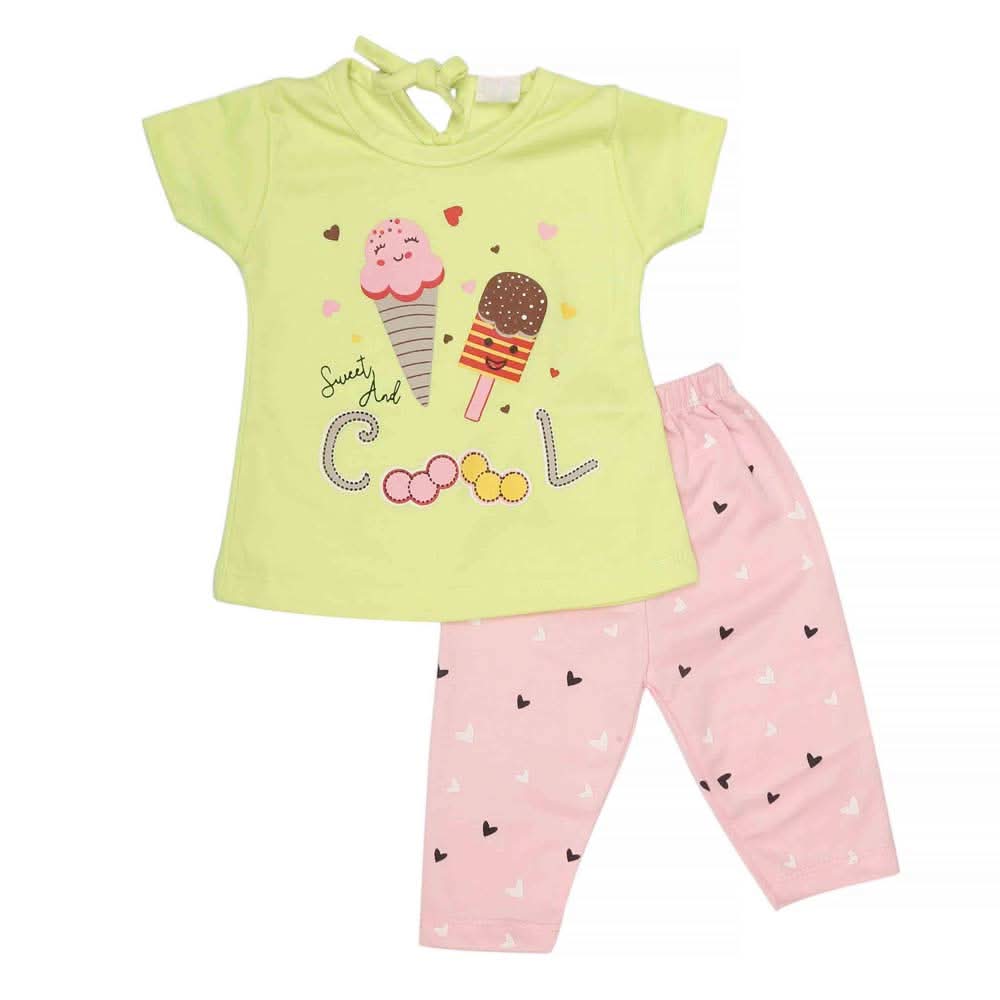 Newborn Girls Suit 2Pcs - Green, Kids, NB Girls Sets And Suits, Chase Value, Chase Value