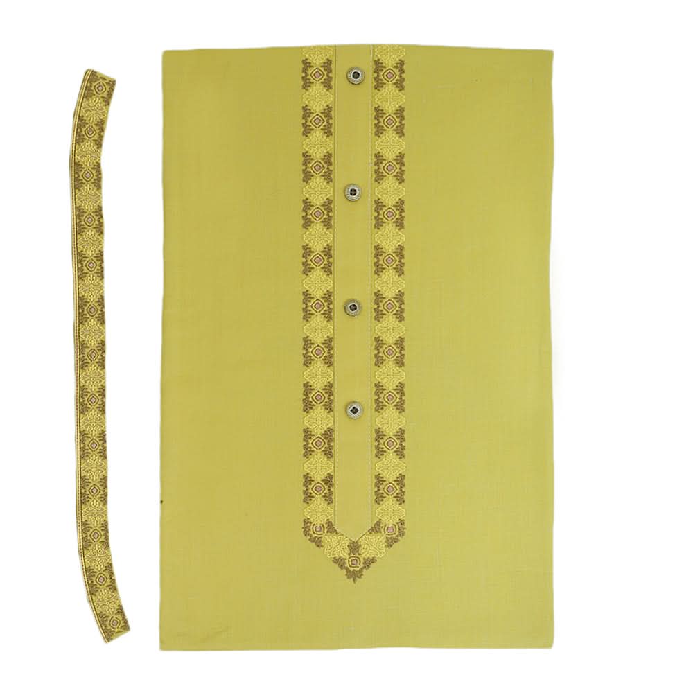 Men's Mashriq Embroidered Un-Stitched Suit - Green, Men, Unstitched Fabric, Chase Value, Chase Value