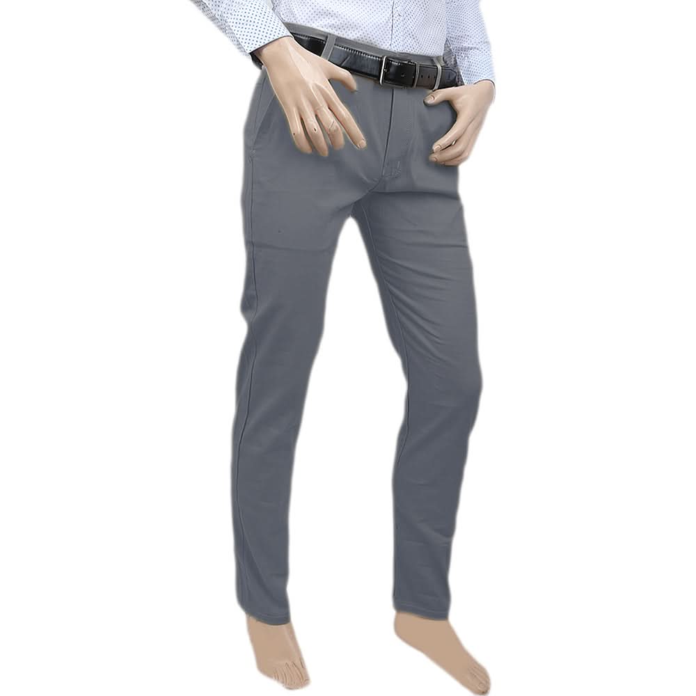Men's Cotton Chino Pant - Grey, Men, Casual Pants And Jeans, Chase Value, Chase Value