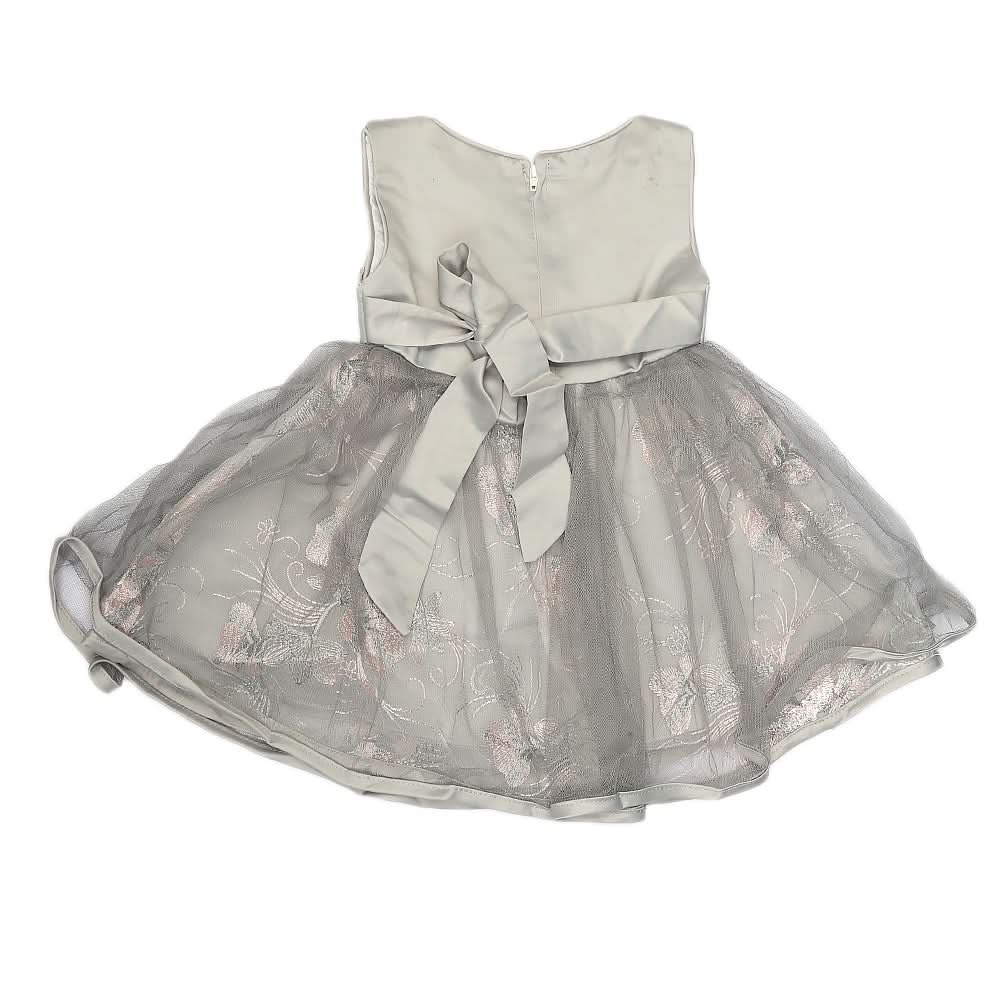 Girls Fancy Frock - Grey, Kids, Girls Frocks, Chase Value, Chase Value
