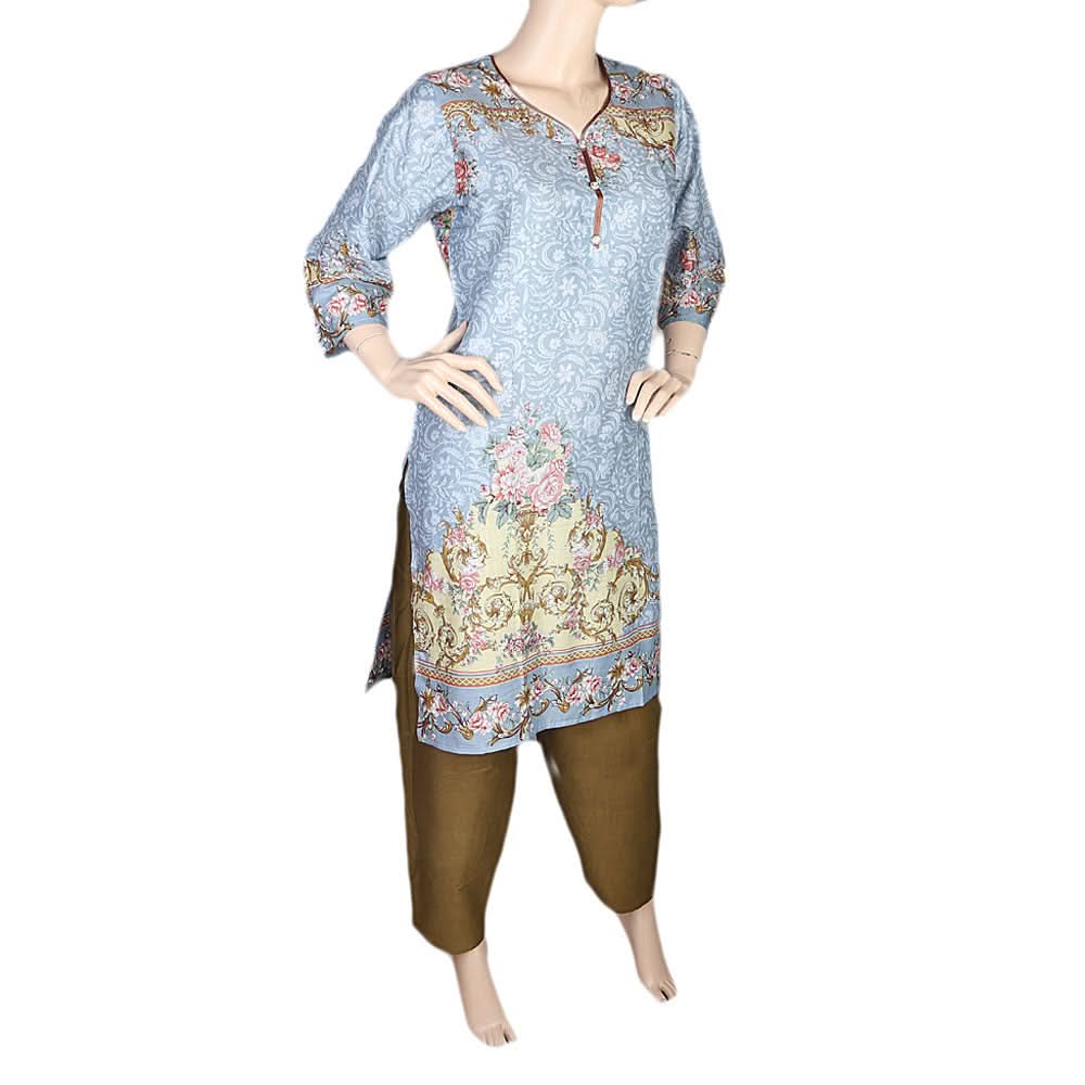 Women's Printed Lawn 2 Pcs Stitched Suit - Multi, Women, Shalwar Suits, Chase Value, Chase Value