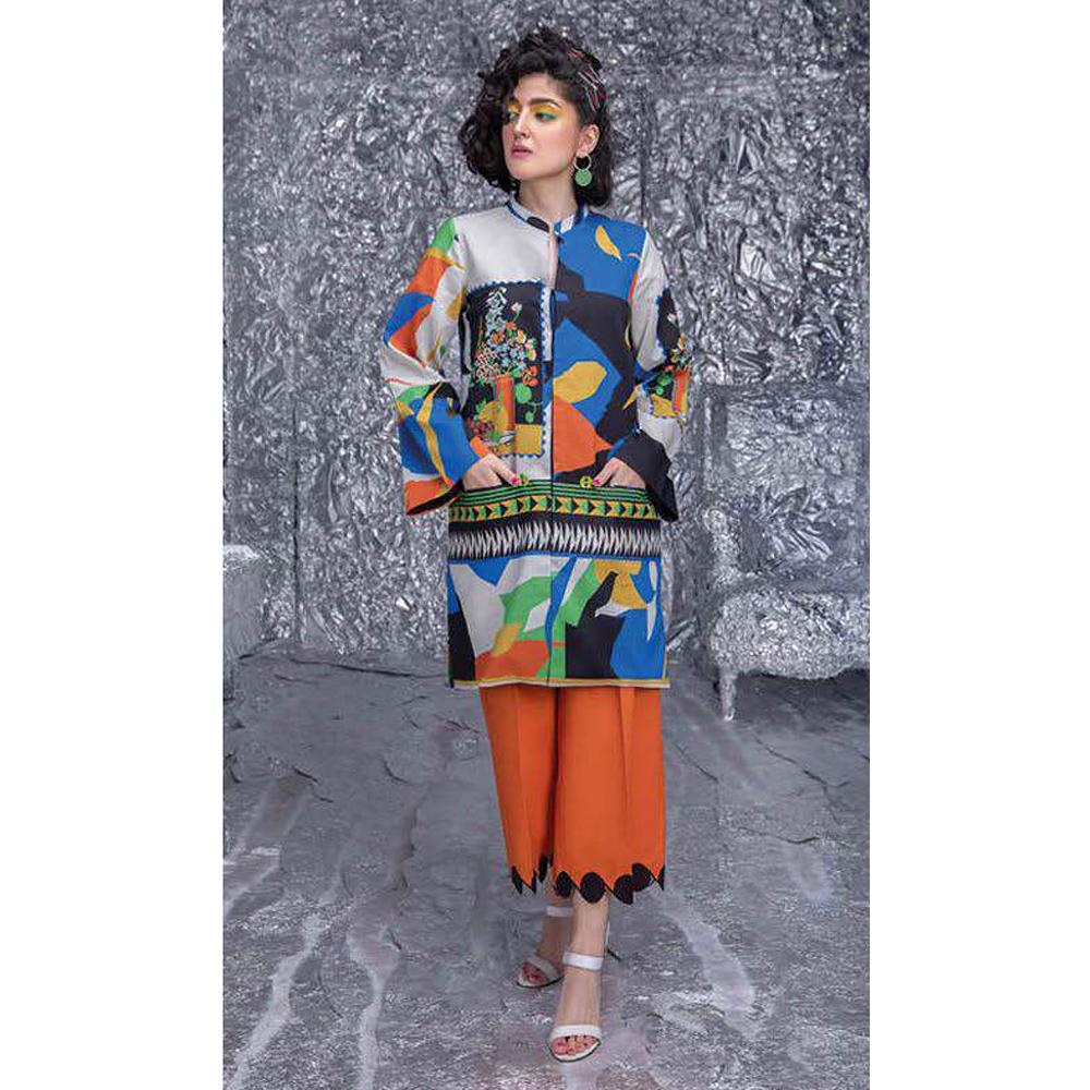 Sapphire 1Pcs Un-Stitched Shirt Pop Vol 2 - Hanuni, Women, Unstitched Kurti, Sapphire, Chase Value