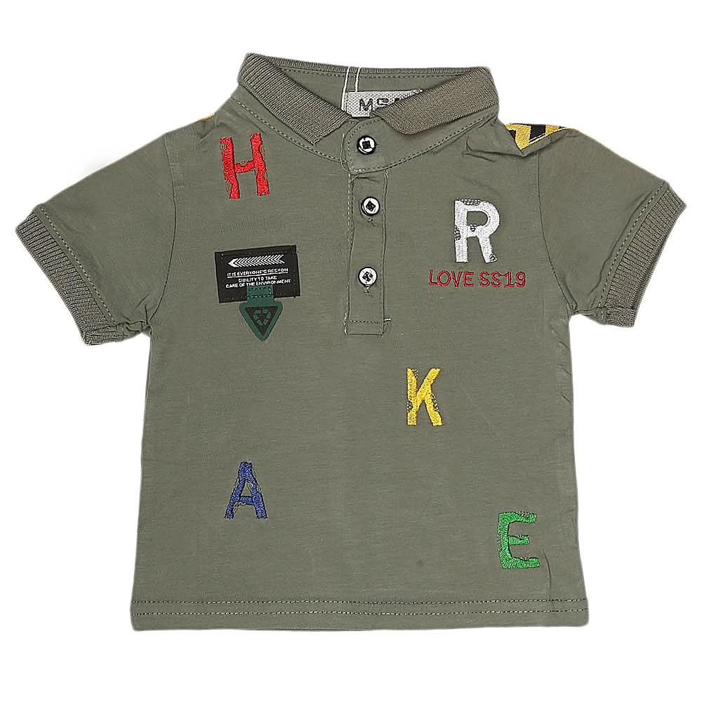 Boys Half Sleeves Polo T-Shirt - Green, Kids, Boys T-Shirts, Chase Value, Chase Value