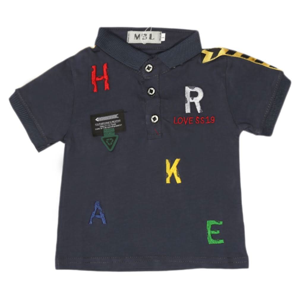 Boys Half Sleeves Polo T-Shirt - Blue, Kids, Boys T-Shirts, Chase Value, Chase Value