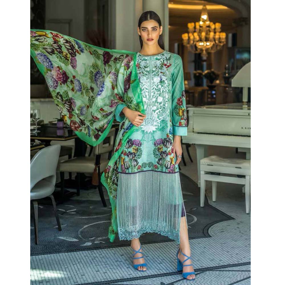 Honey Waqar Luxury Embroidered Lawn 3 Piece Un-Stitched Suit - A11, Women, 3Pcs Shalwar Suit, Regalia Textiles, Chase Value