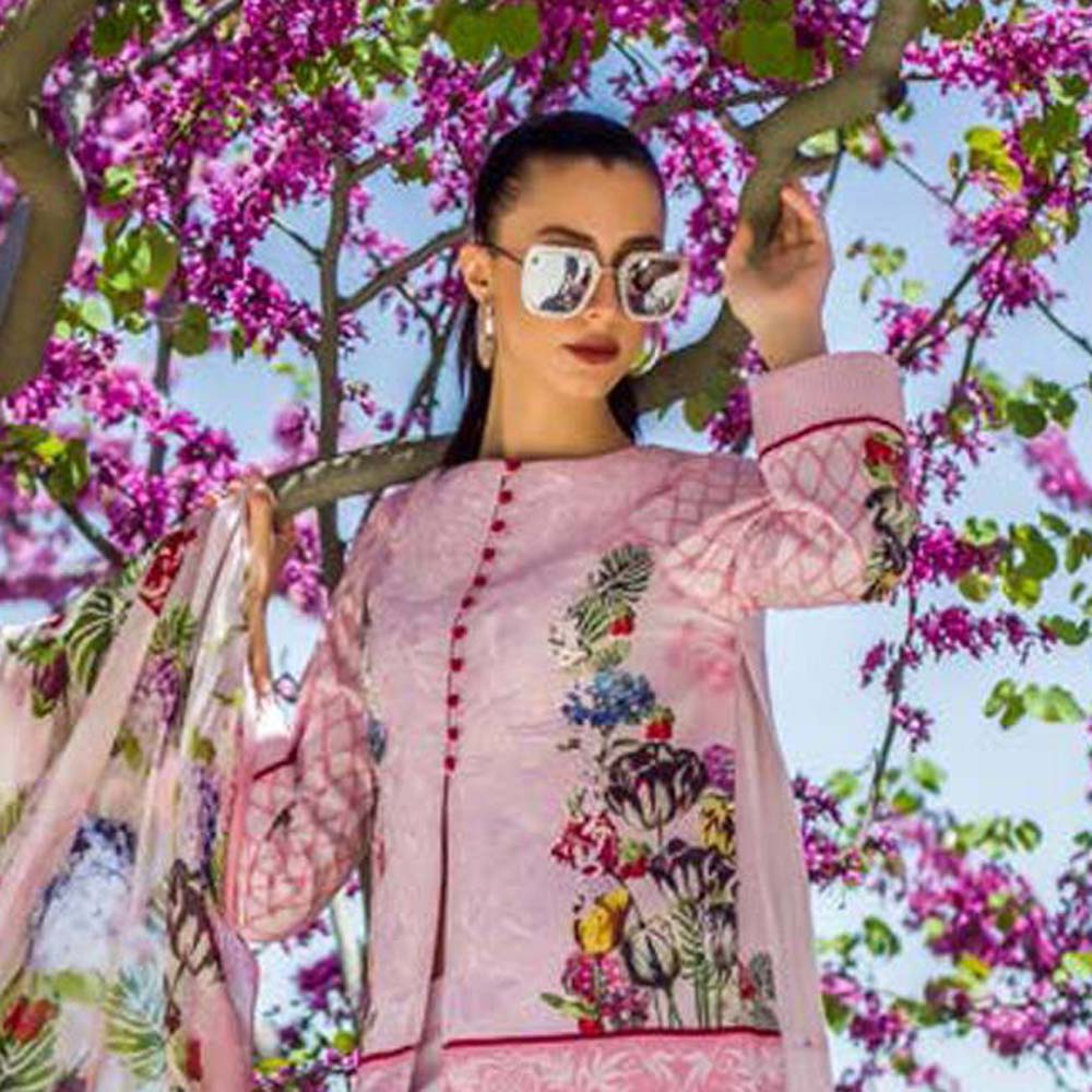 Honey Waqar Luxury Embroidered Lawn 3 Piece Un-Stitched Suit - B11, Women, 3Pcs Shalwar Suit, Regalia Textiles, Chase Value