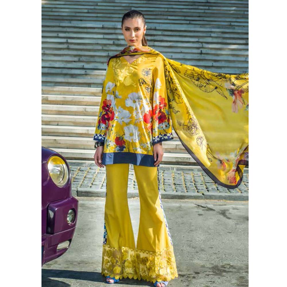 Honey Waqar Luxury Embroidered Lawn 3 Piece Un-Stitched Suit - B12, Women, 3Pcs Shalwar Suit, Regalia Textiles, Chase Value