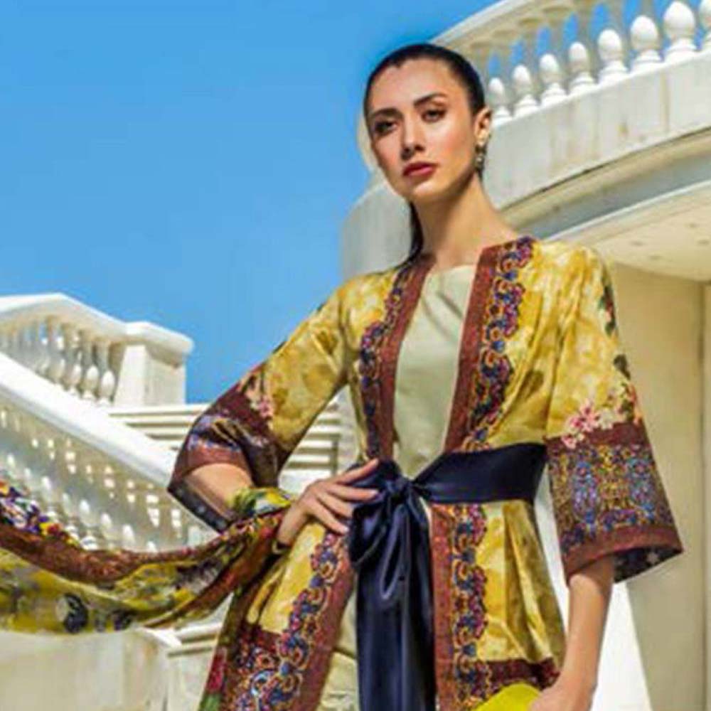 Honey Waqar Luxury Embroidered Lawn 3 Piece Un-Stitched Suit - A2, Women, 3Pcs Shalwar Suit, Regalia Textiles, Chase Value