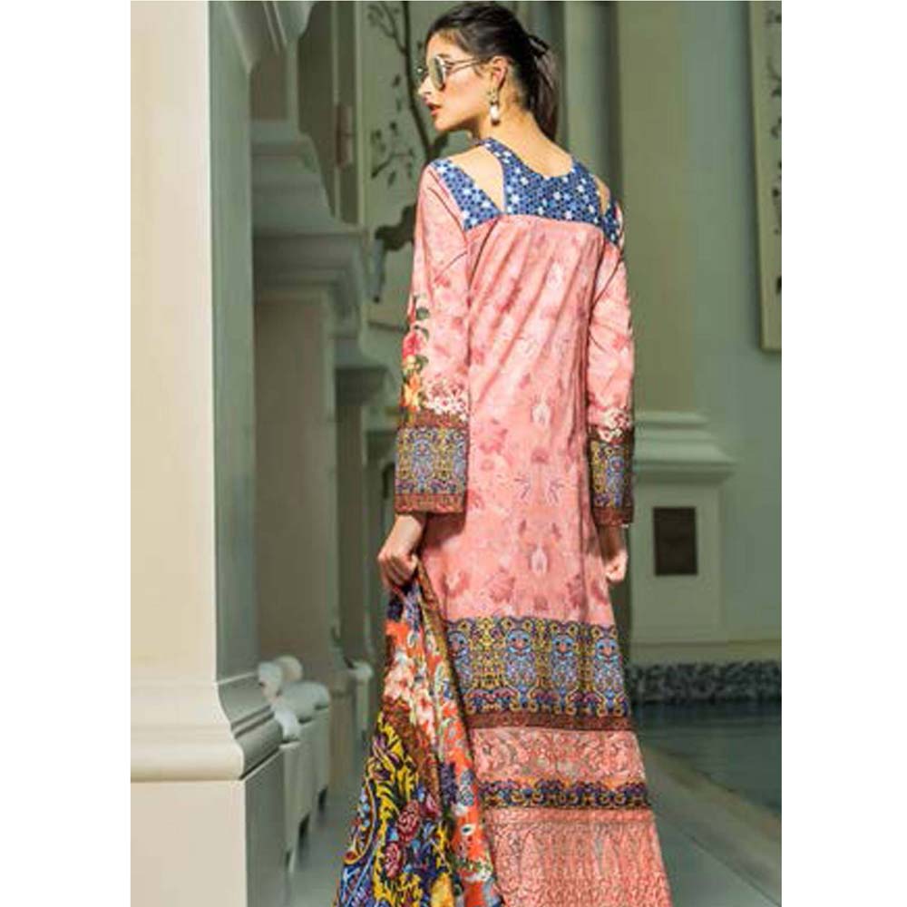 Honey Waqar Luxury Embroidered Lawn 3 Piece Un-Stitched Suit - B2, Women, 3Pcs Shalwar Suit, Regalia Textiles, Chase Value