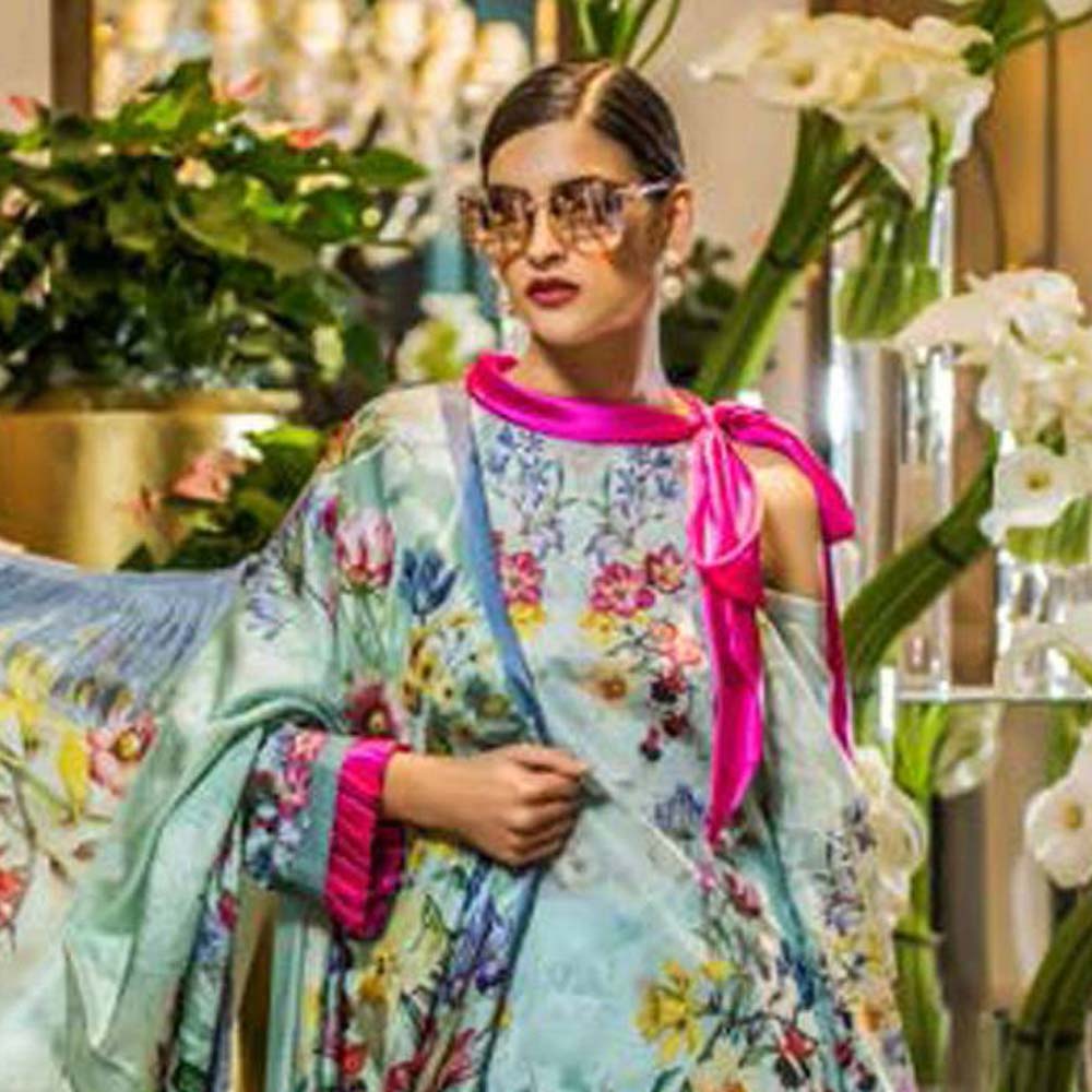 Honey Waqar Luxury Embroidered Lawn 3 Piece Un-Stitched Suit - A3, Women, 3Pcs Shalwar Suit, Regalia Textiles, Chase Value