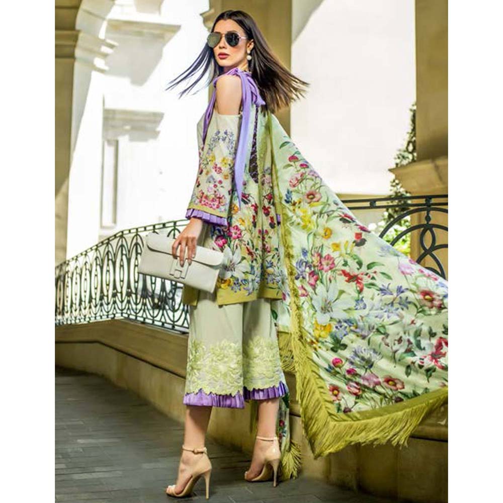 Honey Waqar Luxury Embroidered Lawn 3 Piece Un-Stitched Suit - B3, Women, 3Pcs Shalwar Suit, Regalia Textiles, Chase Value
