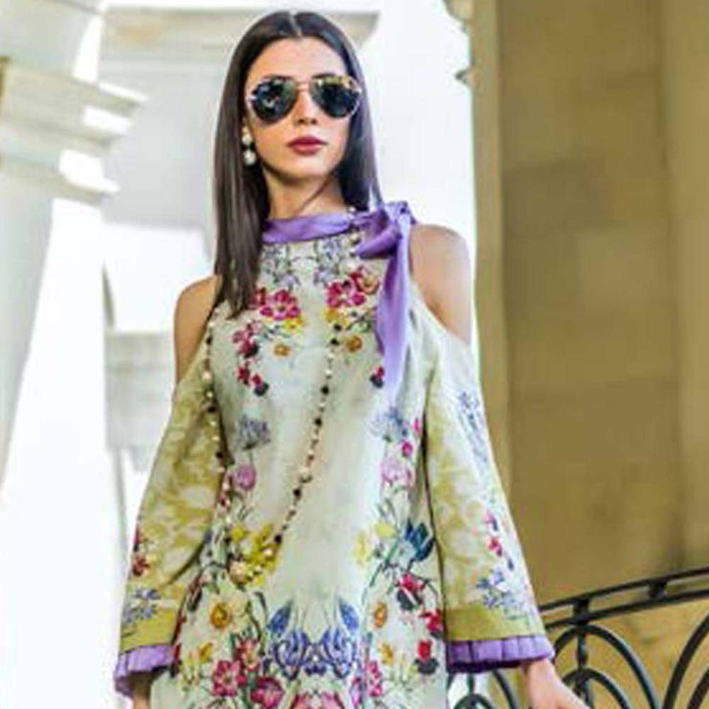 Honey Waqar Luxury Embroidered Lawn 3 Piece Un-Stitched Suit - B3, Women, 3Pcs Shalwar Suit, Regalia Textiles, Chase Value