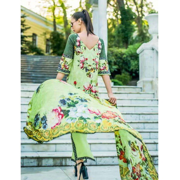 Honey Waqar Luxury Embroidered Lawn 3 Piece Un-Stitched Suit - B4, Women, 3Pcs Shalwar Suit, Regalia Textiles, Chase Value