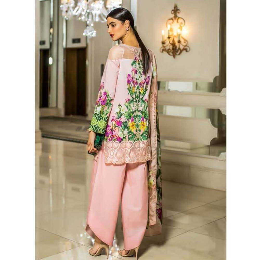 Honey Waqar Luxury Embroidered Lawn 3 Piece Un-Stitched Suit - A5, Women, 3Pcs Shalwar Suit, Regalia Textiles, Chase Value