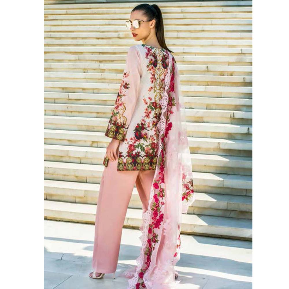 Honey Waqar Luxury Embroidered Lawn 3 Piece Un-Stitched Suit - A6, Women, 3Pcs Shalwar Suit, Regalia Textiles, Chase Value