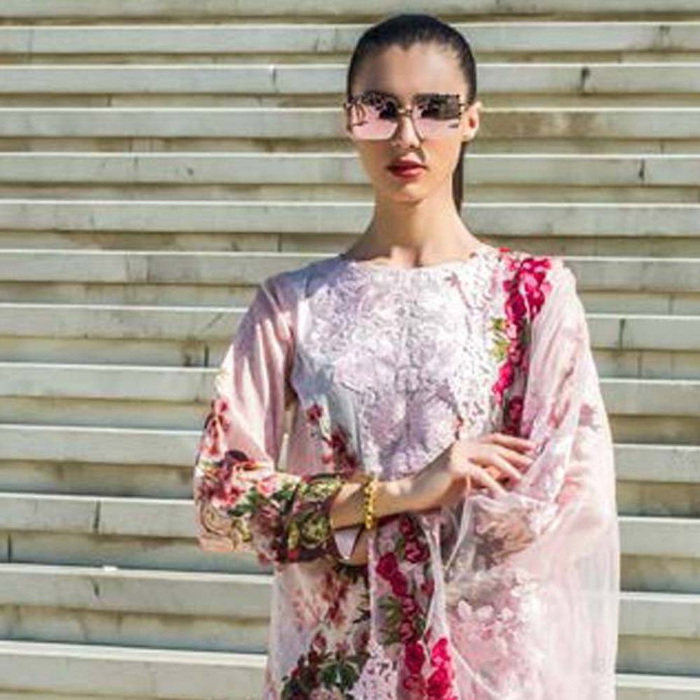 Honey Waqar Luxury Embroidered Lawn 3 Piece Un-Stitched Suit - A6, Women, 3Pcs Shalwar Suit, Regalia Textiles, Chase Value