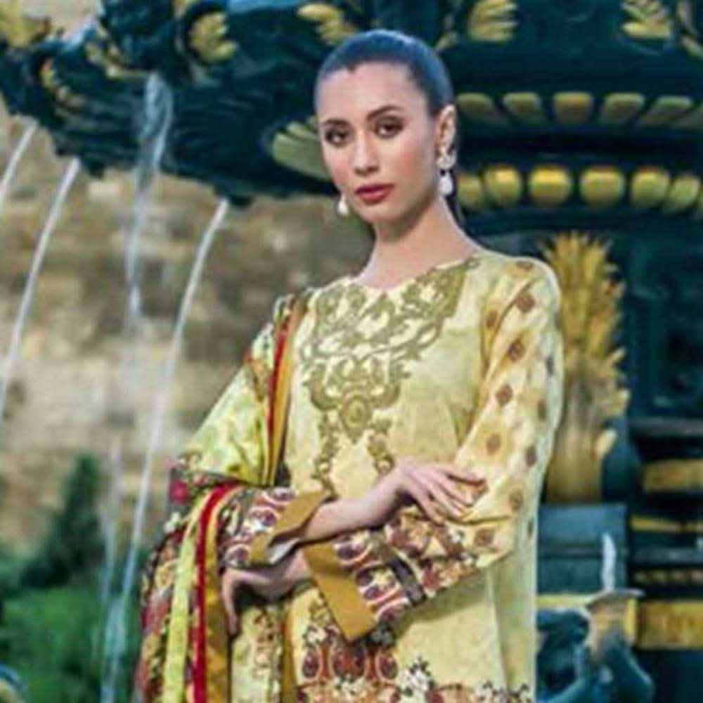 Honey Waqar Luxury Embroidered Lawn 3 Piece Un-Stitched Suit - A9, Women, 3Pcs Shalwar Suit, Regalia Textiles, Chase Value