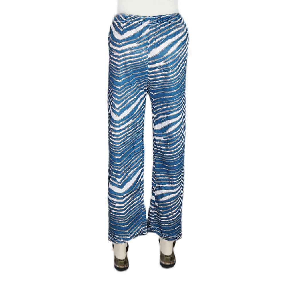Women's Printed Trouser - Steel Blue - test-store-for-chase-value