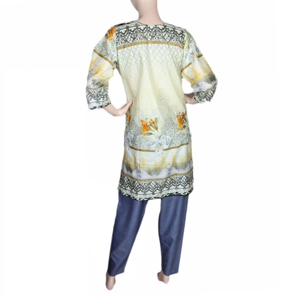 Women's Printed Lawn 2 Pcs Stitched Suit - Multi, Women, Shalwar Suits, Chase Value, Chase Value