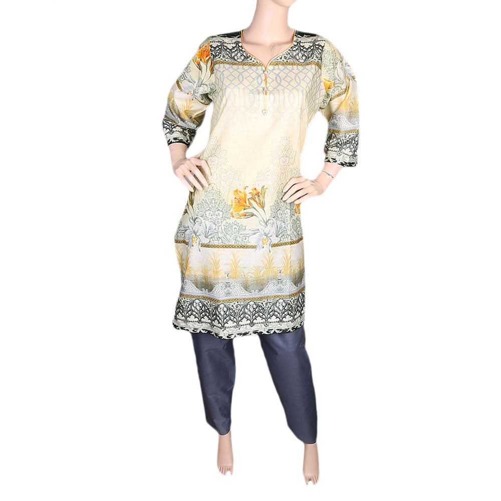 Women's Printed Lawn 2 Pcs Stitched Suit - Multi, Women, Shalwar Suits, Chase Value, Chase Value
