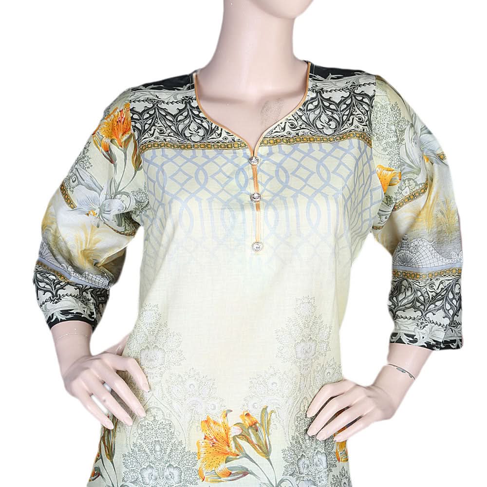Women's Printed Lawn 2 Pcs Stitched Suit - Multi, Women, Shalwar Suits, Chase Value, Chase Value