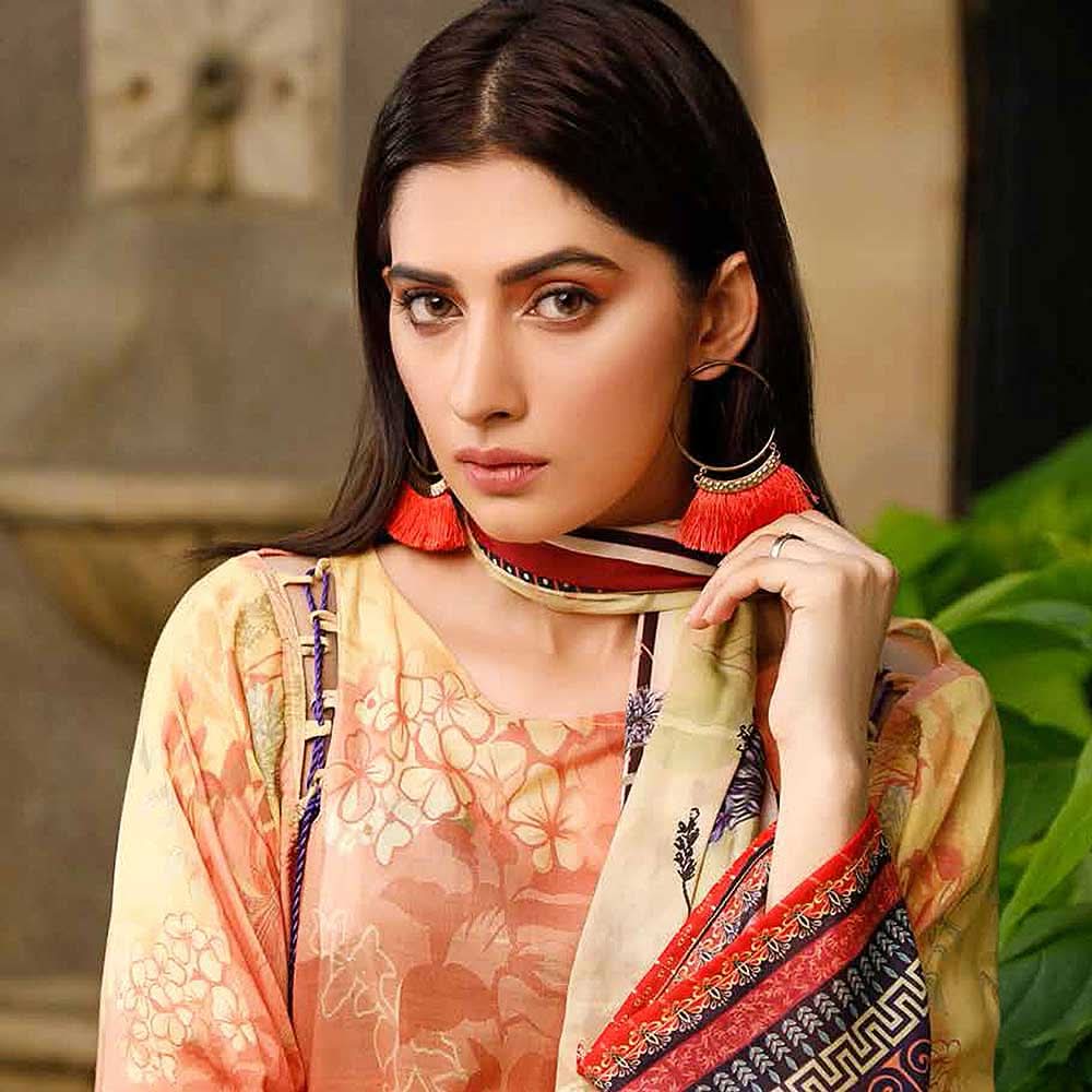 Zavia Digital Printed Lawn 3 Piece Un-Stitched Suit - 09, Women, 3Pcs Shalwar Suit, Fairdeal Textiles, Chase Value