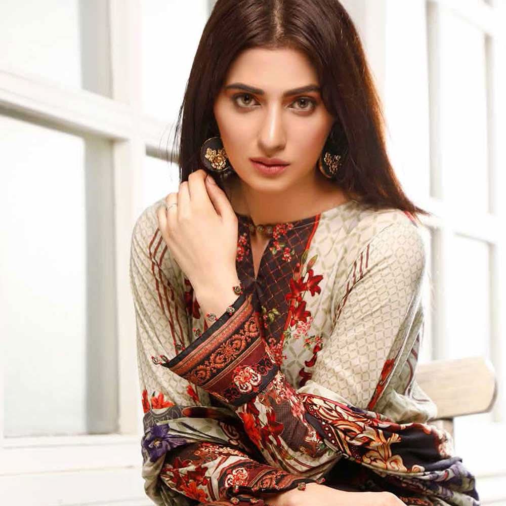 Zavia Digital Printed Lawn 3 Piece Un-Stitched Suit - 08, Women, 3Pcs Shalwar Suit, Fairdeal Textiles, Chase Value