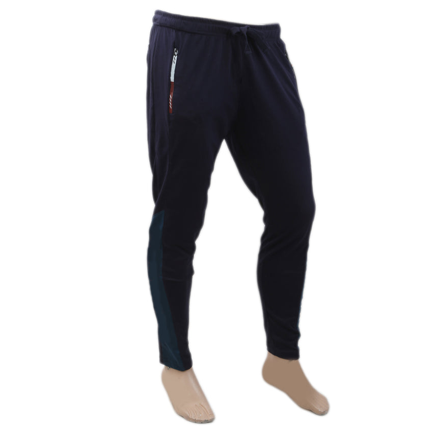 Men's Fancy Zip Trouser - Navy Blue, Men, Lowers And Sweatpants, Chase Value, Chase Value