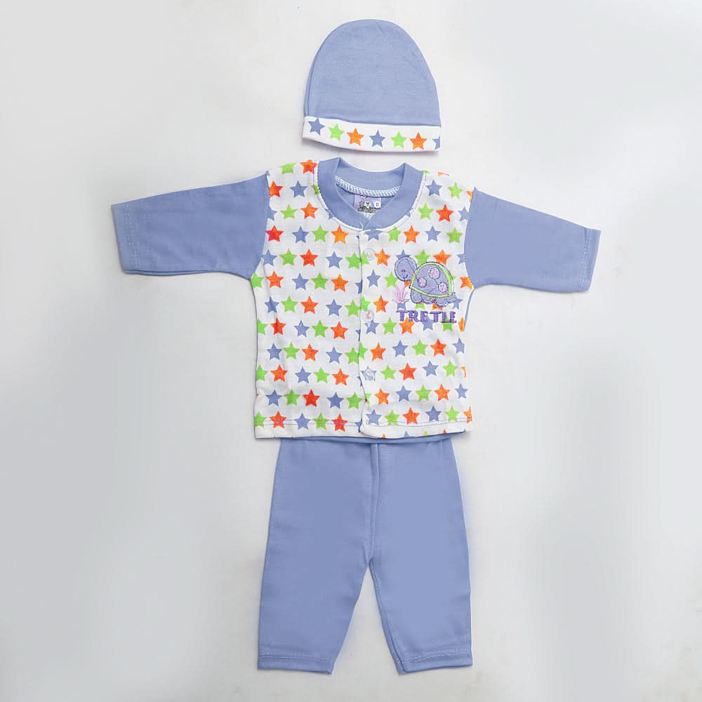 Newborn Boys Full Sleeves Suit - Steel Blue, Kids, NB Boys Sets And Suits, Chase Value, Chase Value
