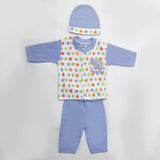 Newborn Boys Full Sleeves Suit - Steel Blue, Kids, NB Boys Sets And Suits, Chase Value, Chase Value